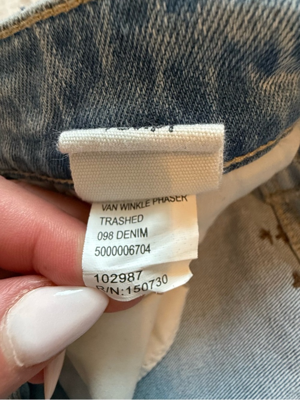 Ksubi Van Winkle Jeans 33 Light Wash Distressed Skinny Denim Trashed Men’s - Picture 12 of 14